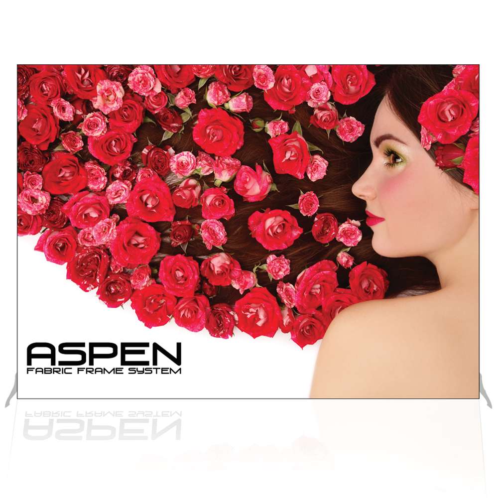 10ft. Aspen SEG Fabric Frame Backwall — Double Sided Graphic Package